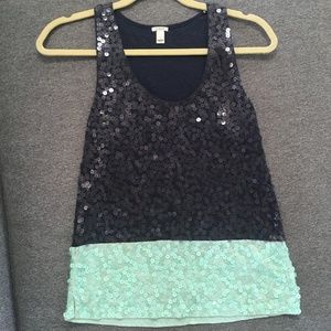 J. Crew Sequin Tank Top Size XXS